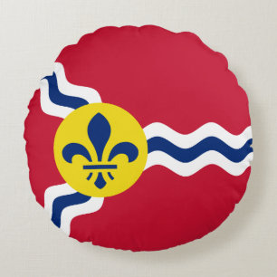 Vlag van St. Louis, Missouri Round Pillow Rond Kussen