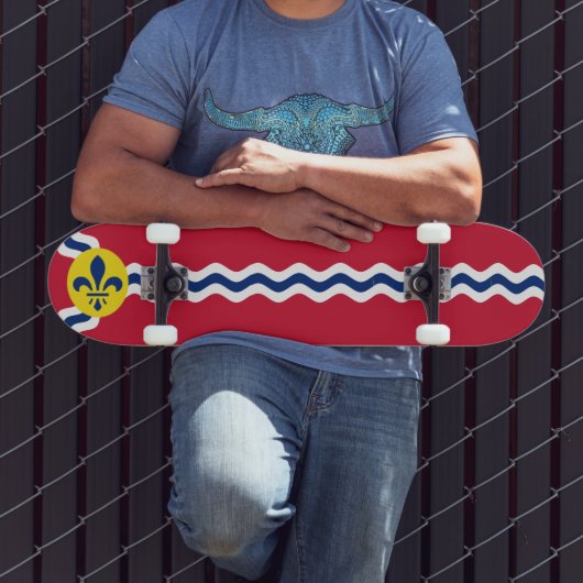 Vlag van St. Louis, Missouri Skateboard (Buiten 3)