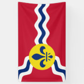 Vlag van St. Louis, Missouri Spandoek (Verticaal)