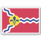 Vlag van St. Louis, Missouri Sticker (Voorkant)