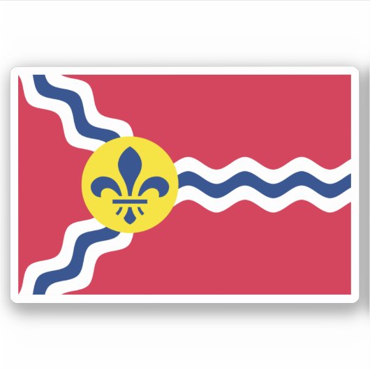 Vlag van St. Louis, Missouri Sticker (Voorkant)