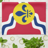 Vlag van St. Louis, Missouri Theedoek (Gevouwen)