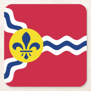 Vlag van St. Louis, Missouri Vierkante Kartonnen Onderzetter