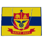 Vlag van St Paul, Minnesota Grote Gift Bag Groot Cadeauzakje (Voorkant)