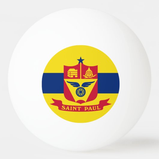 Vlag van St Paul, Minnesota Ping Pong Ball (Voorkant)