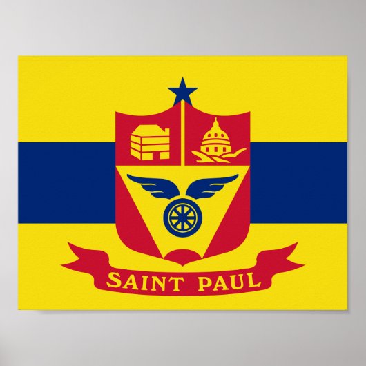 Vlag van St Paul, Minnesota Poster (Voorkant)