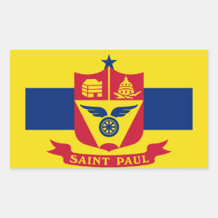 Vlag van St Paul, Minnesota Rechthoekige sticker