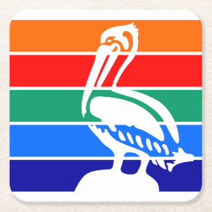 Vlag van St. Petersburg, Florida Vierkante Kartonnen Onderzetter