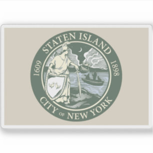 Vlag van Staten Island Sticker