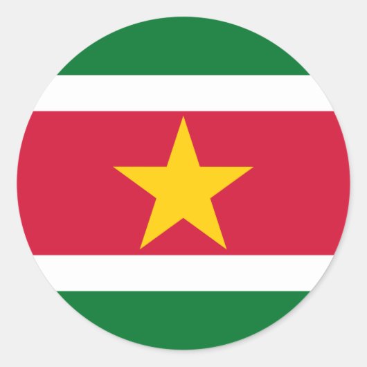 Vlag van Surinaamse Sticker (Voorkant)