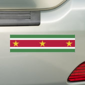 Vlag van Suriname Bumpersticker (Op auto)