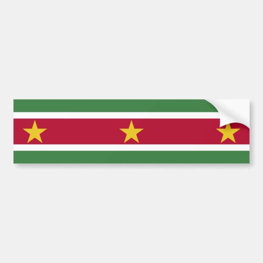 Vlag van Suriname Bumpersticker (Voorkant)