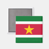 Vlag van Suriname Magnet Magneet (Voorkant / Achterkant)