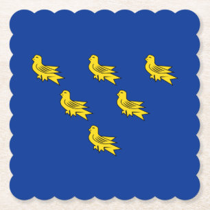 Vlag van Sussex Papier Coaster Kartonnen Onderzetters