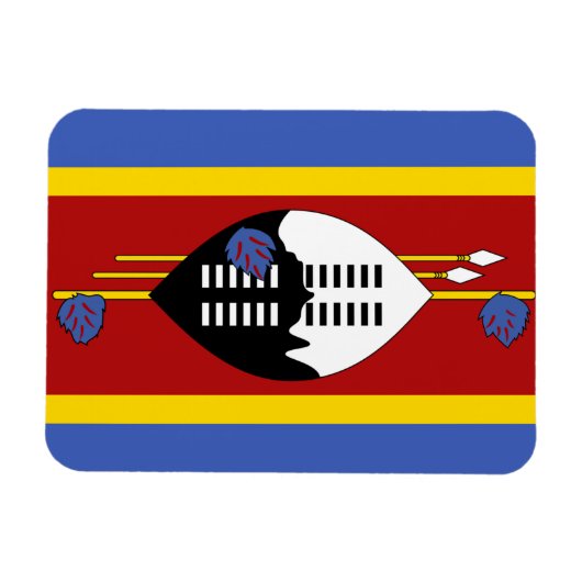 Vlag van Swaziland Magneet (Horizontaal)