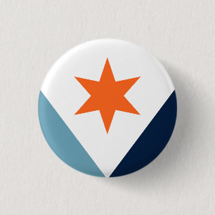 Vlag van Syracuse, New York Ronde Button 3,2 Cm