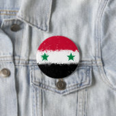 Vlag van Syrië Ronde Button 7,6 Cm (In situ)