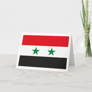 Vlag van Syrië Wenskaart Kaart