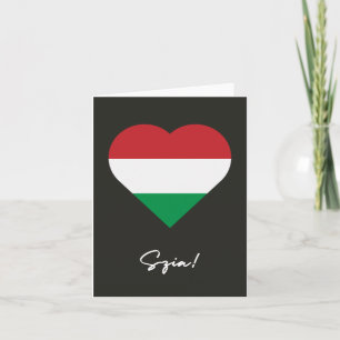 vlag van Szia (hallo in het Hongaars) Kaart