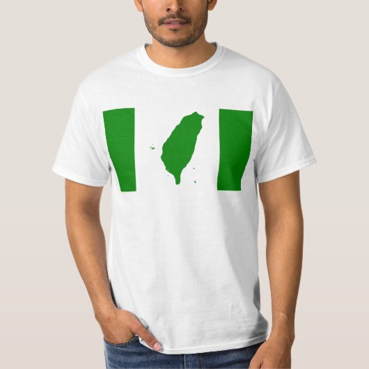 Vlag van Taiwan - 世,界灣人 T-shirt (Voorkant)
