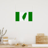 Vlag van Taiwan - 臺 - 台, 灣, 立 Onafhankelijke 運 動獨 Poster (Keuken)