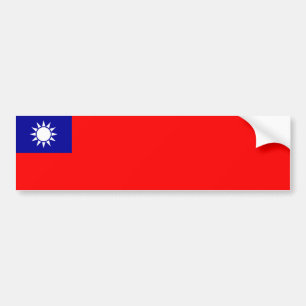 Vlag van Taiwan Bumpersticker