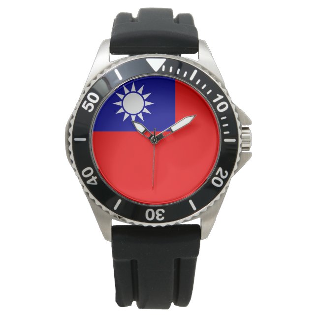 Vlag van Taiwan Horloge (Voorkant)