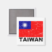  vlag van Taiwan Magneet (Voorkant / Achterkant)