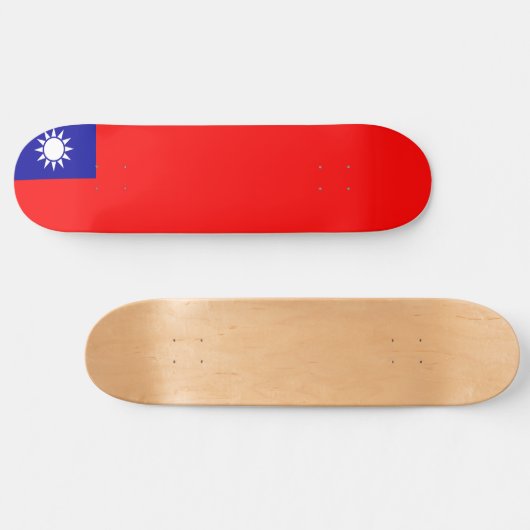 Vlag van Taiwan Skateboard (Horizontaal)