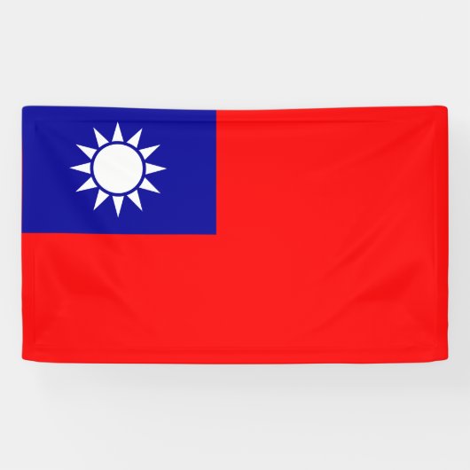 Vlag van Taiwan Spandoek (Horizontaal)