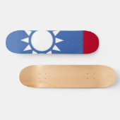 Vlag van Taiwan White Sun Skateboard (Horizontaal)