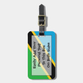 Vlag van Tanzania Easy ID Personal Bagagelabel (Voorkant verticaal)