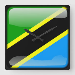 Vlag van Tanzania Vierkante Klok