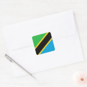 Vlag van Tanzania Vierkante Sticker (Envelop)