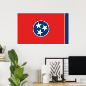 Vlag van Tennessee Poster (Thuiskantoor)