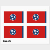 Vlag van Tennessee Rechthoekige Sticker (Vel)