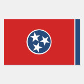 Vlag van Tennessee Rechthoekige Sticker (Voorkant)