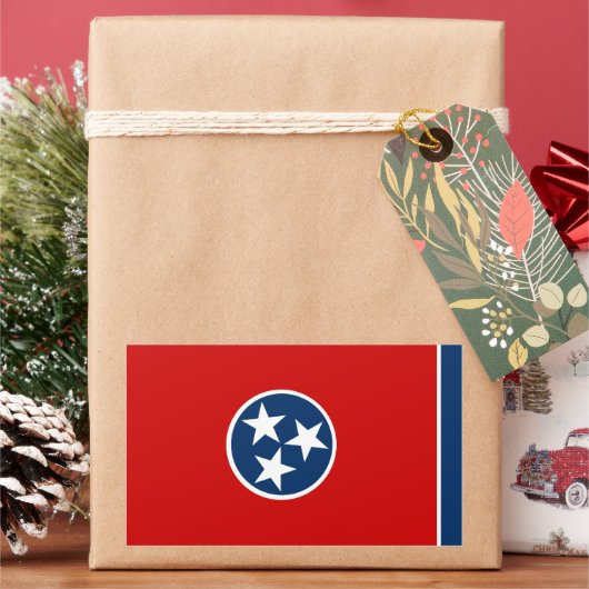 Vlag van Tennessee Rechthoekige Sticker (Feestdagen)