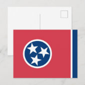 Vlag van Tennessee, VS Briefkaart (Voorkant / Achterkant)