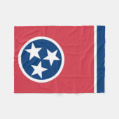 Vlag van Tennessee, VS Fleece Deken (Voorkant (Horizontaal))