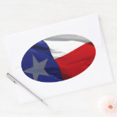 Vlag van Texas Pop Art Ovale Sticker (Envelop)
