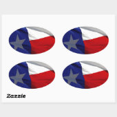 Vlag van Texas Pop Art Ovale Sticker (Vel)