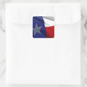 Vlag van Texas Pop Art Vierkante Sticker (Tas)