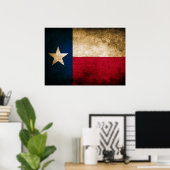 vlag van Texas Poster (Thuiskantoor)