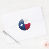 Vlag van Texas Ronde Sticker (Envelop)