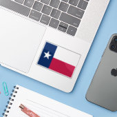 Vlag van Texas Sticker (Laptop met iPhone)