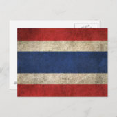  vlag van Thailand Briefkaart (Voorkant / Achterkant)