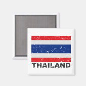 vlag van Thailand Magneet (Voorkant / Achterkant)