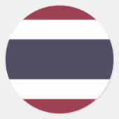 Vlag van Thailand Ronde Sticker (Voorkant)