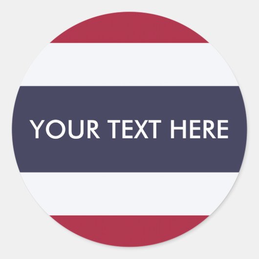 Vlag van Thailand Ronde Sticker (Voorkant)